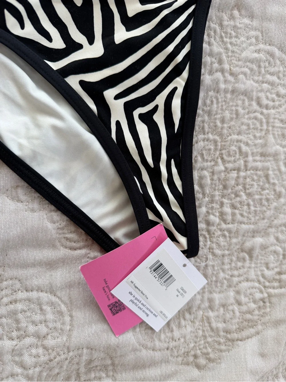 Kate spade zebra bikini bottom